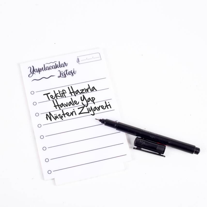 Lunar Gold Kalemli Ahşap Masa İsimliği Akrilik Notluklu Mermer Desenli Hediye Masa Seti Ofis İsimlik - 6