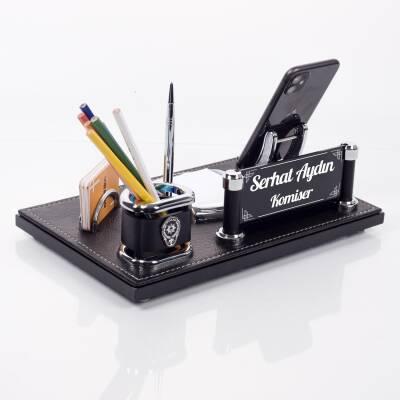 Malta Mesleki Siyah Masa Seti Ofis Hediye Kalemlik Masa İsimliği - 2