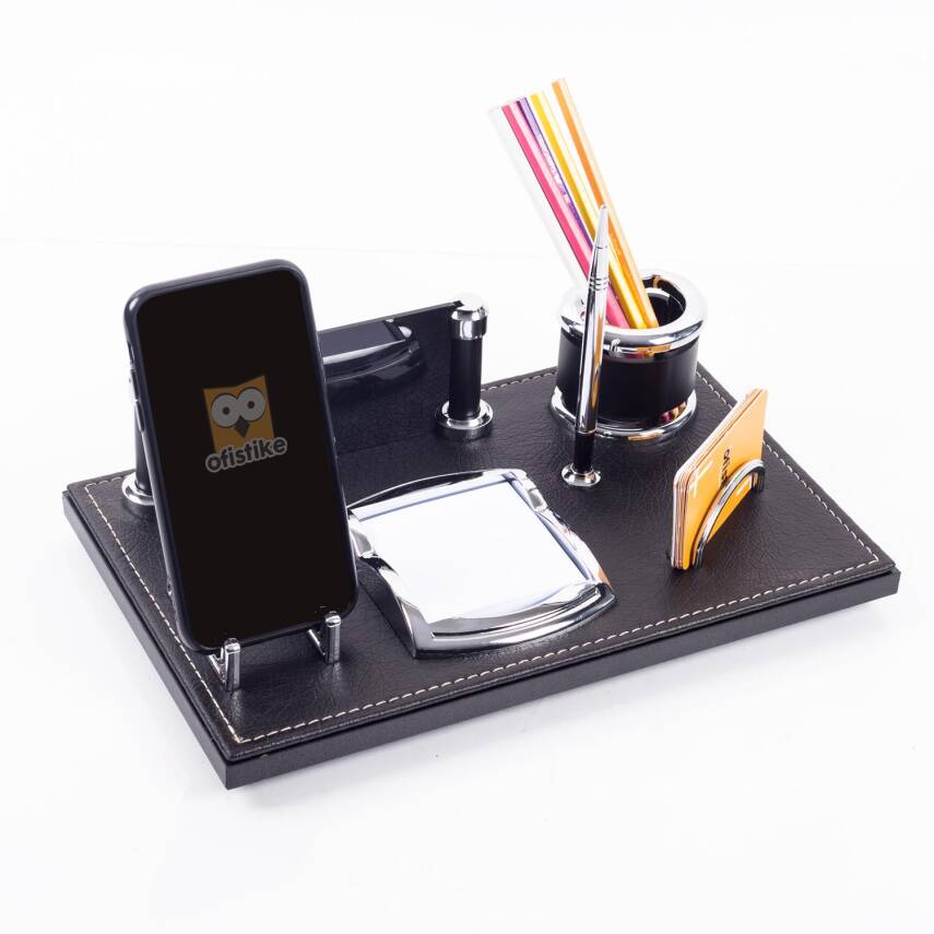 Malta Mesleki Siyah Masa Seti Ofis Hediye Kalemlik Masa İsimliği - 4