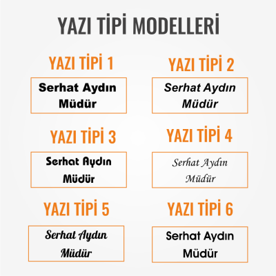 Masa İsimliği için YEDEK PARÇA Kabartma Veya Akrilik İsimlik Plakası - 2