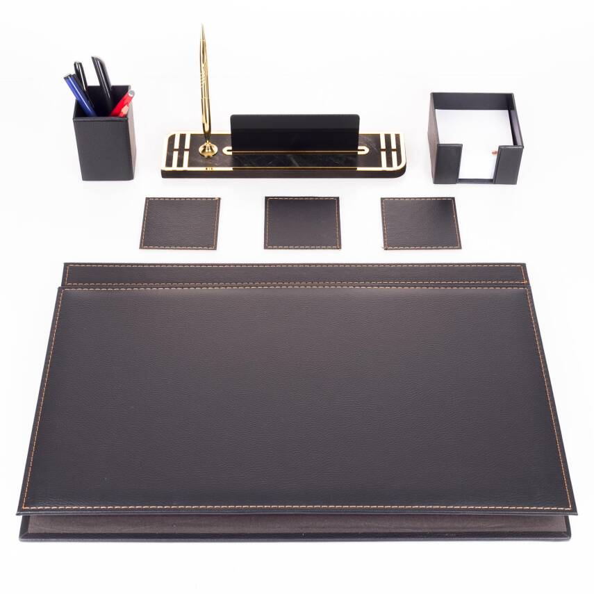 Meis Siyah Sümen Takımı ve Ahşap Masa İsimliği Ofis Hediyesi Sümen Seti Masa Takımı Ekonomik Sümen - 2