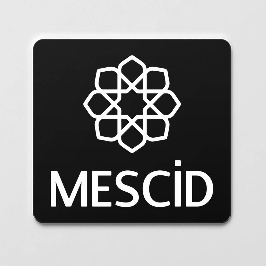 Mescid Kapı Levhası Ofis Yönlendirme Kapı İsimlik Mescid Tabela - 1