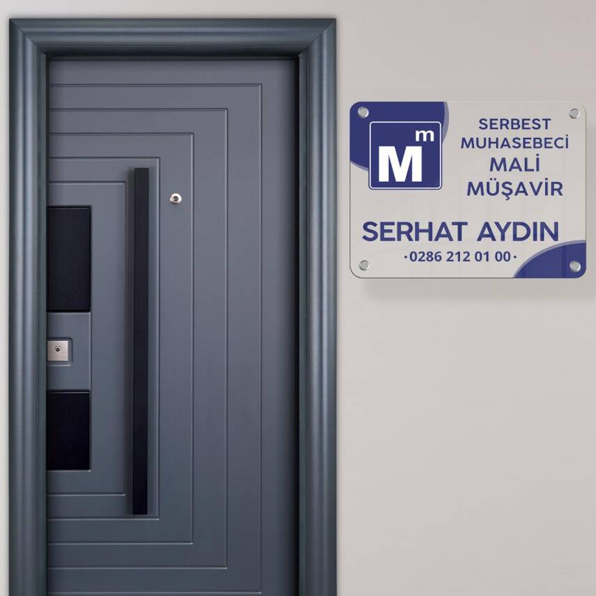 Mesleklere Özel 48x39 Mini Kapı Tabelası Büro Tabela Şirket Tabelası Plaza Ofis Tabelası Ekonomik - 1