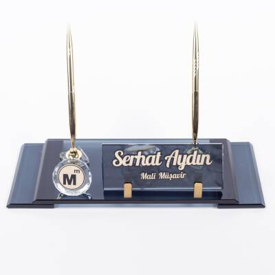 Muhasebecilere Özel İsimlik Elit Mali Müşavir Logo Masa İsimliği - 2