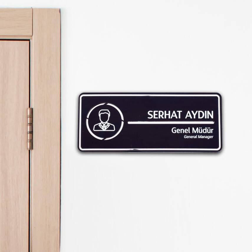 Ofis Odalarına Özel Kapı İsimlik Tabelası Ofis Yönlendirme Kapı İsimlik Genel Müdür Oda Tabela - 1