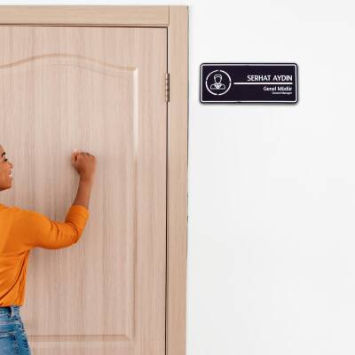 Ofis Odalarına Özel Kapı İsimlik Tabelası Ofis Yönlendirme Kapı İsimlik Genel Müdür Oda Tabela - 4