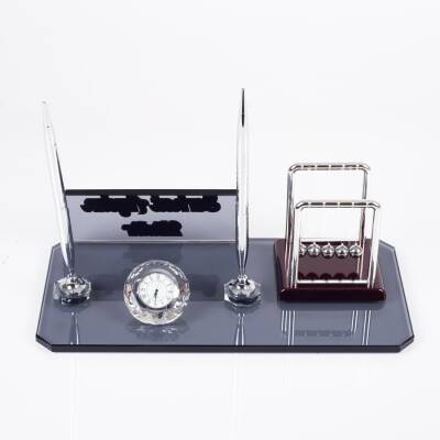 Ofistike Denge Topu Biblolu Kristal Masa İsimlik Denge Topu Biblosu Ofis Masa üstü İsimliği - 4