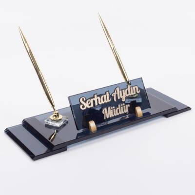 Ofistike Lord Kristal Masa İsimlik Ofis Masa İsimliği Lüks Şık Ofis Makam Hediyesi - Ofistike