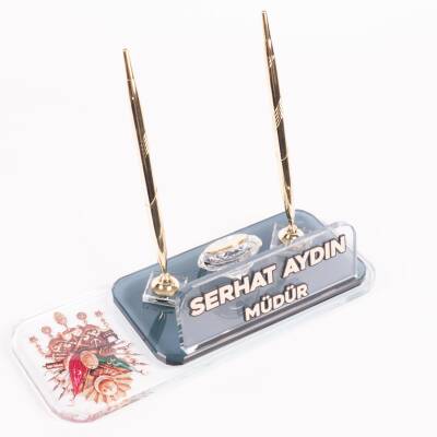 Ofistike Osmanlı Tuğrası Masa İsimliği, Desenli İsimlik - 1