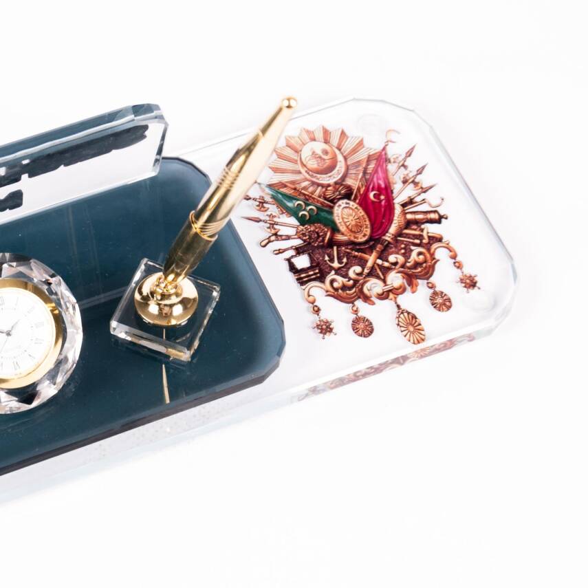 Ofistike Osmanlı Tuğrası Masa İsimliği, Desenli İsimlik - 5