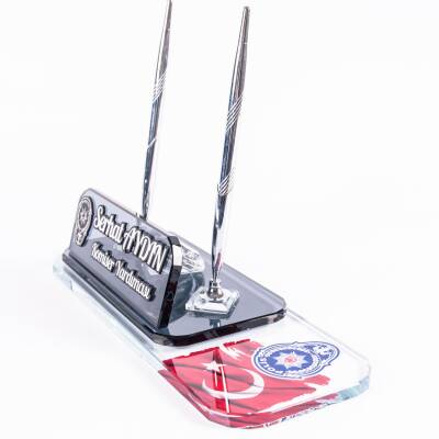 Polis Logolu Kristal Masa İsimlik Polislere Özel Ofis Masa İsimliği - 5