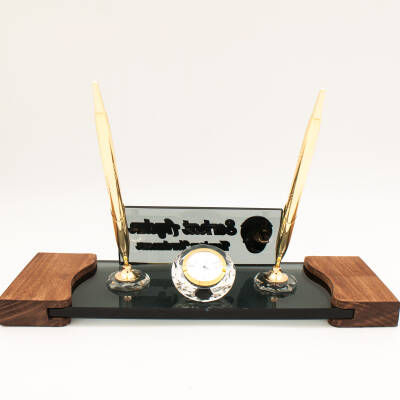 Polislere Özel İsimlik Polis Logolu Masif Masa İsimliği - 4