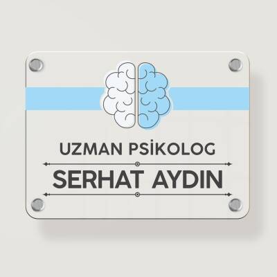 Psikologlara Özel Kapı Tabela Büro Ofis Mini Giriş Tabelası - Ofistike