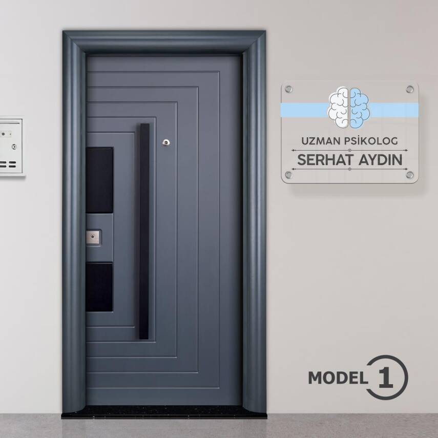 Psikologlara Özel Kapı Tabela Büro Ofis Mini Giriş Tabelası - 2