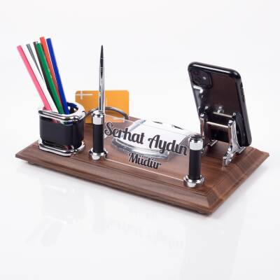 Riko Ahşap Masa İsimliği Ofis Masaüstü İsimlik Seti Ofis Hediye Yeni İş - Ofistike