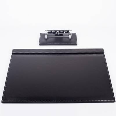 Savona Ofis Deri Tekli Sümen İsimlik Seti Yeni İş Hediyesi Sümen Ekonomik Masa Sümeni Masa İsimliği - 2