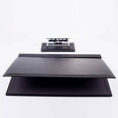 Savona Ofis Deri Tekli Sümen İsimlik Seti Yeni İş Hediyesi Sümen Ekonomik Masa Sümeni Masa İsimliği - 5