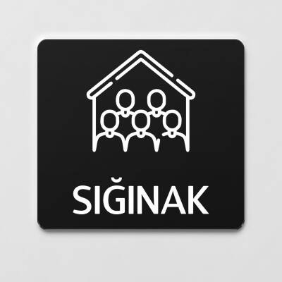 Sığınak Tabelası Ofis Yönlendirme Kapı İsimlik Sığınak Alanı Tabela - Ofistike