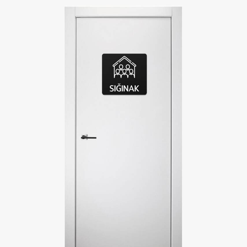 Sığınak Tabelası Ofis Yönlendirme Kapı İsimlik Sığınak Alanı Tabela - 2