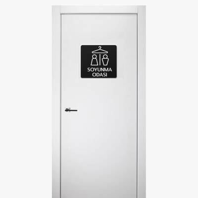 Soyunma Odası Tabelası Ofis Yönlendirme Kapı İsimlik Soyunma Alanı Tabela - 2