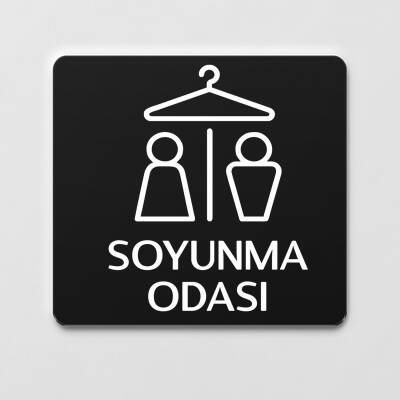 Soyunma Odası Tabelası Ofis Yönlendirme Kapı İsimlik Soyunma Alanı Tabela - Ofistike