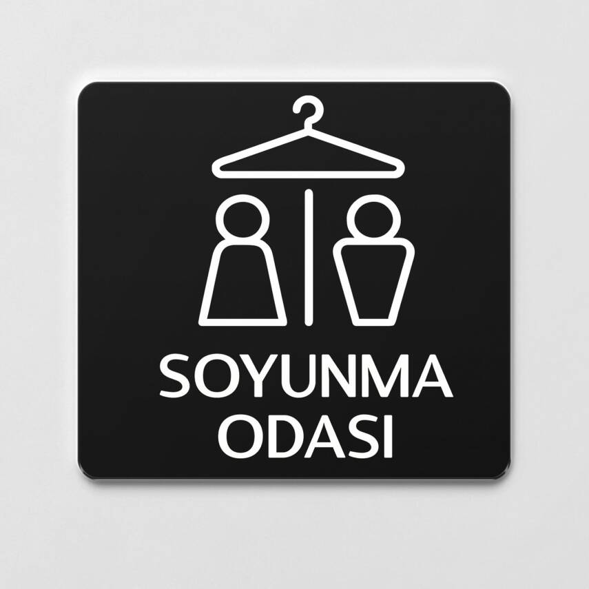 Soyunma Odası Tabelası Ofis Yönlendirme Kapı İsimlik Soyunma Alanı Tabela - 1