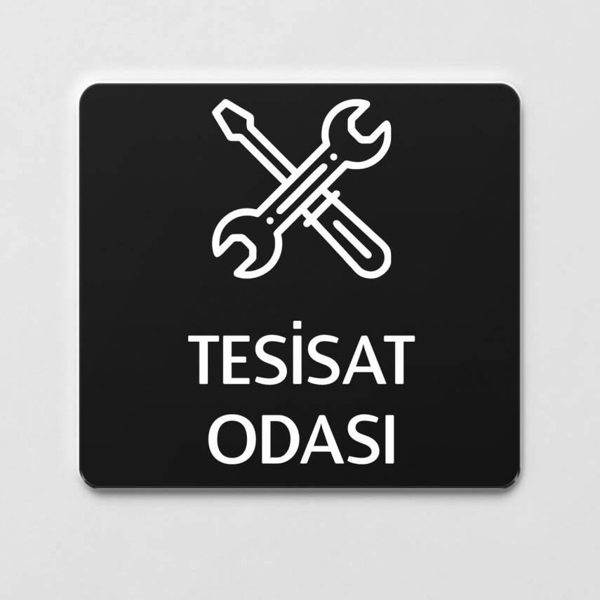 Tesisat Odası Ofis Yönlendirme Kapı İsimlik Fotokopi Tabelası - 1