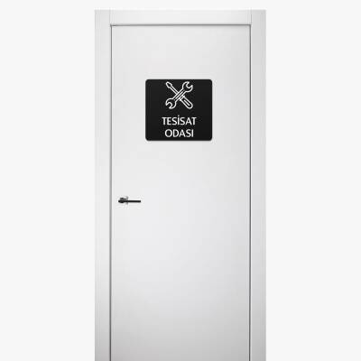 Tesisat Odası Ofis Yönlendirme Kapı İsimlik Fotokopi Tabelası - 2